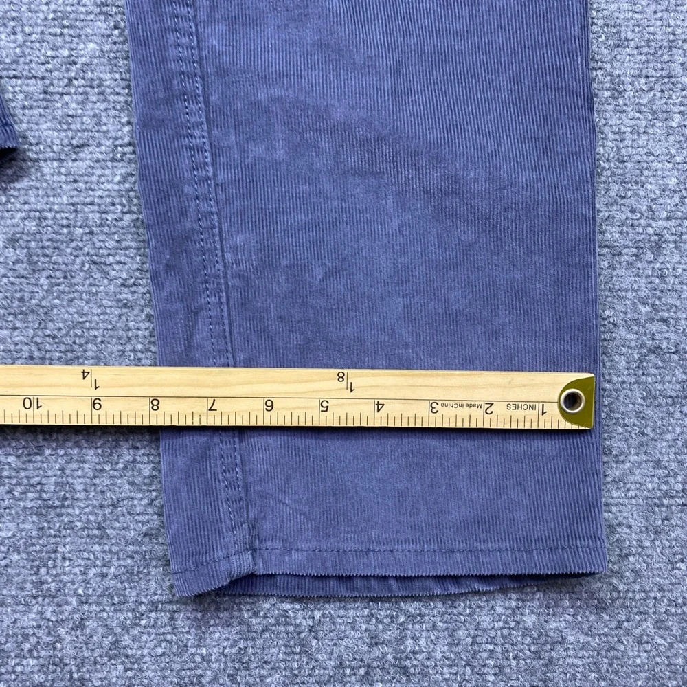 LL Bean BeanFlex Straight Leg Favorite Fit Corduroy Pants Blue 14 Reg 520828
